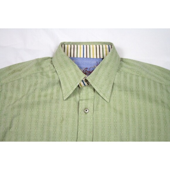 Robert Graham Mens Long Sleeve Button Front Flip Cuff Shirt Size Medium - Picture 6 of 10